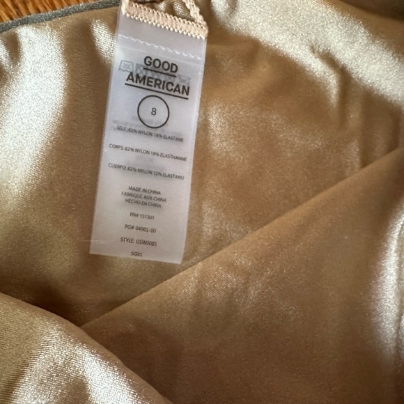 Good American Women’s Good Waist Reversible High Shine Cheeky Bikini Swim Bottom - Picture 13 of 15